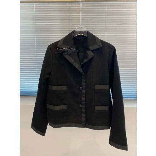 Luxury Design 2021 Spring Collection Single Breasted Black Gothic Street Style Blazer