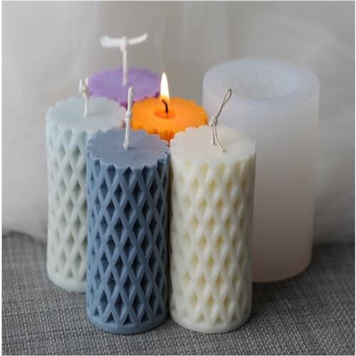 Mesh cylindrical candle mold Korean style small fresh style decoration decoration candle DIY material candle mold