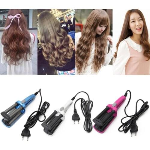 Hair Curler Mini 3 Barrel Curling Iron Flat Ceramic Hair Tools Professional Crimper Tongs Curling Wand Salon Styling Tools