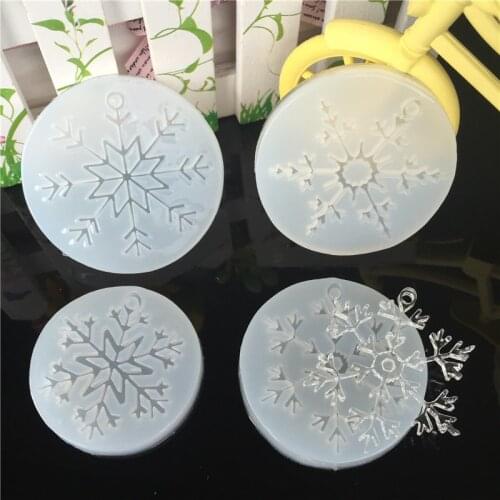 Snowflake Silicone Mold Fondant Cake Sugarcraft Biscuit 3D Wedding Cake Decorating Tools Epoxy Resin Molds for Jewelry