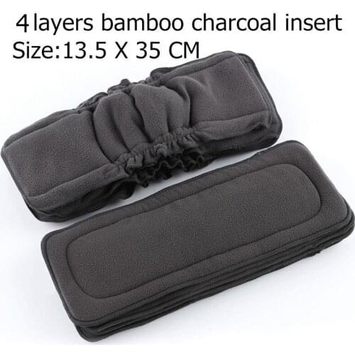 Simfamily 1PC Reusable Bamboo Charcoal Diaper Insert 3/4/5Layer Baby Cloth Diaper Mat Nappy Inserts Changing Liners Insert
