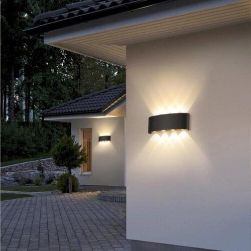 Modern Nordic Wall Lamps Outdoor Waterproof IP65 Porch Garden Wall Lamp & Indoor Bedroom Bedside Decoration Lighting Lamp