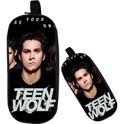 Teen Wolf Printed Cosmetic Bag Organizer Makeup Case Mini Zipper Pouch Boys/girls Pencil Bags Teen Wolf Make Up Organizers