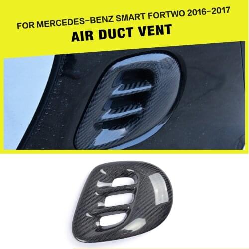 Carbon Fiber Car Rear Trunk Fender Air Vent Trim for Mercedes-Benz Smart Fortwo Coupe 2-Door 2016 2017