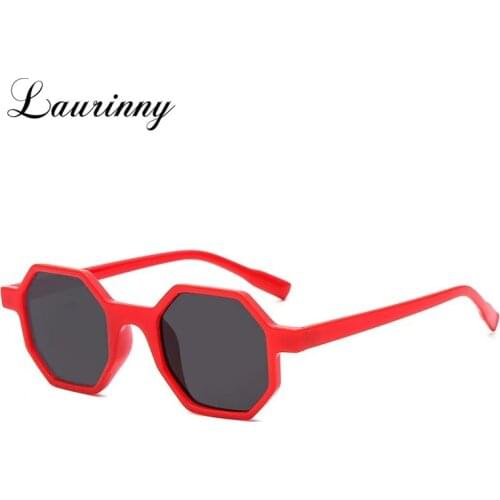 Vintage Hexagon Red Sunglasses Women Travel Fashion Shades Eyeglasses Brand Designer Small Frame Sun Glasses Party Female UV400