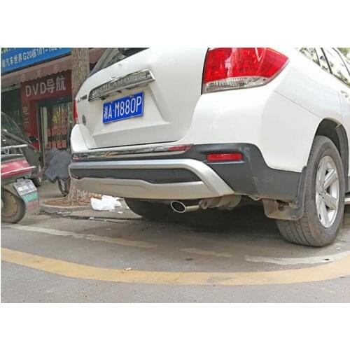 09 10 11 12 forToyota Highlander 2009 2010 2011 2012 Stainless Steel Rear Exhaust Muffler Pipe End Tip Trim