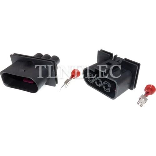 1J0 906 443 1J0 906 233 3 Pin Male Female VW Volkswagen Jetta Electronic Fan Plug Radiator Plug Auto Connector