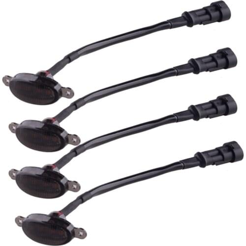 4pcs/Set Car Front Smoked Lens Front Grille LED Light Fit for Ford F-250 F-350 F-450 2015 2016 2017 High Quality