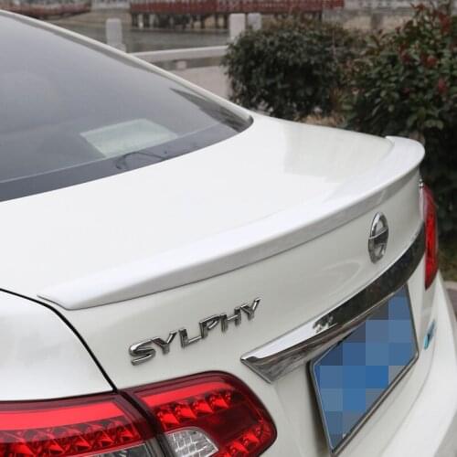 Car Accessories ABS Plastic Unpainted Primer Color Rear Trunk Wing Roof Spoiler Decoration Fit For Nissan Sunny Versa 2007-2015