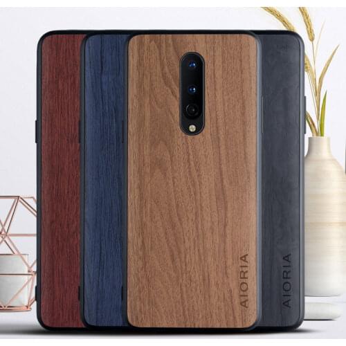 WoodLike case for Oneplus 8 soft TPU silicone material & wood PU leather skin covers coque fundas for Oneplus 8