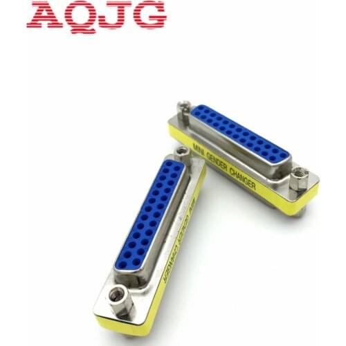 DB25 Female to DB25 Female Mini Gender Changer Convert Adapter Connector 10PCS DB25 male to female Male to male AQJG