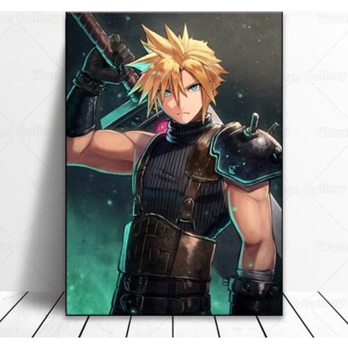 Final Fantasy Game Poster Cartoon Poster Cartoon Pictures Artwork Canvas Paintings Wall Art for Home DecorPoster