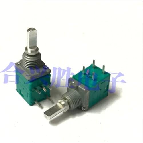 EC09 horizontal encoder with key switch 20 positioning 20 pulse digital potentiometer shaft length 15mm shaft diameter 3.5mm