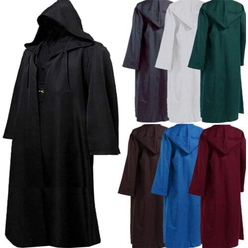 Gothic Hooded Cloak Adult Elf Witch Long Purim Carnival Halloween Cloaks Capes Robe Women Men Vampires Grim Reaper Party
