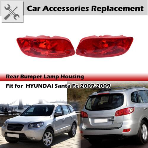 Rear Bumper Marker Fog Light Housing Reflector Tail Caution Lamp Casing For HYUNDAI Santa Fe 2007-2009,Car Accessories