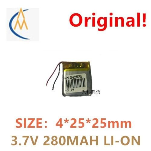 Brand new 3.7V polymer lithium battery 042525 280mah MP3 Bluetooth headset / device / micro 3D glasses electronic products