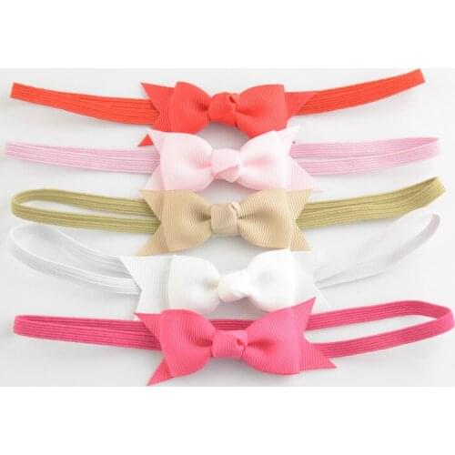 20pcs/lot Girls Bow Headband Bowknot Kids Hair Accessories Grosgrain Ribbon Bow hair bands Christmas Gift F109