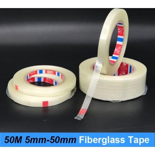 Turmera 50M Fiber Tape 5mm 10mm 15mm 20mm 30mm 40mm 50mm Fiberglass Tape for Diy Screwdriver Tool Battery Pack RC Drone Battery