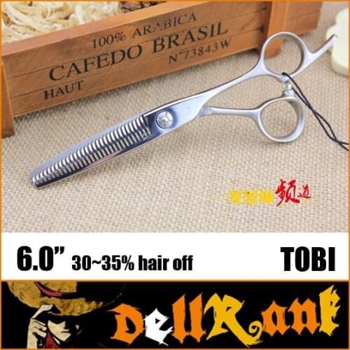 Taiwan Top Brand "TOBI" 6 Inch Professional Hairdressing Scissors High Quality Barber Thinning Shears For Pro Styling Tools T-6