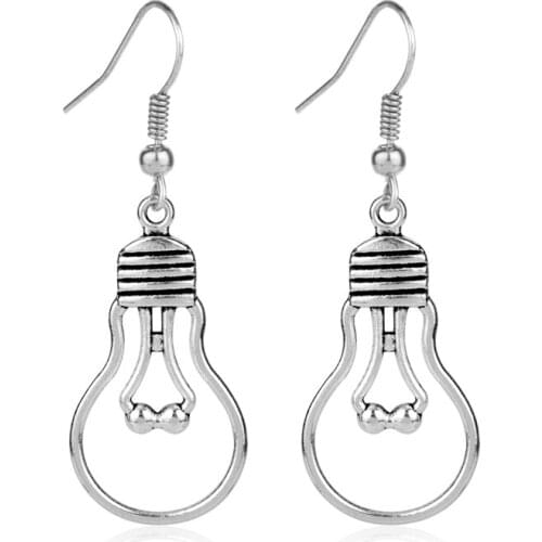 Fashion Design Exquisite Texture Bulb Metal Dangle Earrings Personality Pendant For Women Girl Punk Jewelry
