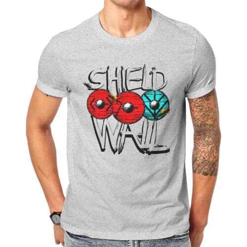 Men Vikings Lothbrok Shield Wall Vikings Anime Valhalla Viking Graphic Funny Classic Hot Sale Tshirt