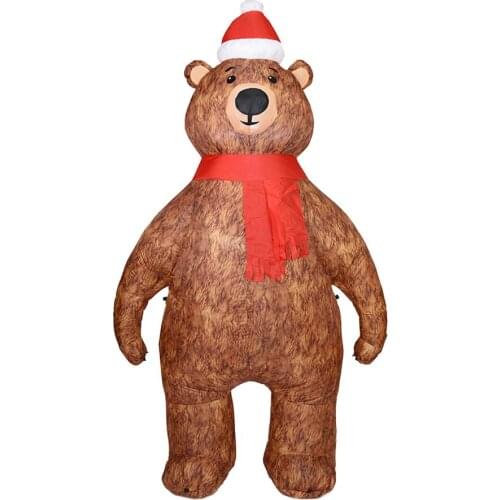 Inflatable Christmas Bear Doll Bear Doll Blow Up Durable Anime Cosplay Model For Indoor Outdoor Decoration #4O
