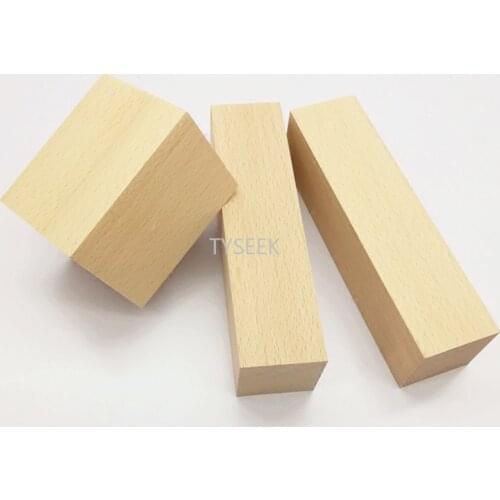German Beech Wood DIY Hand-made Materials, Square Wood Hand Carved Wood Supplies, Hand-made Tableware Materials