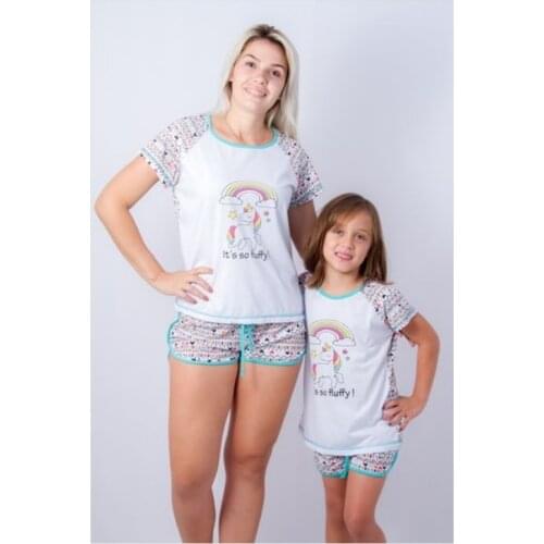 New Casual Family Matching Pyjamas PJs Set Cartoon Unicorn Kids Sleepwear Nightwear family christmas pajamas