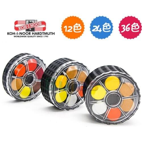 Koh-i-noor Solid Watercolor,12/24/36/48Color Set,Hand Painting, Illustrator, Special for Comics, Watercolor, Portable Pigment