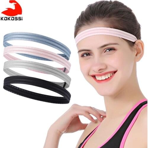 KoKossi Fashion Non Slip Sweatband for Adult Sport Fitness Headband Tennis Badminton Basketball Running Headbands Hot HairBands
