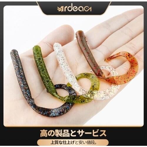 Ardea Soft Lures 94mm 2.5g worm Baits Fishing Lure Shad Double Color Silicone Bait Tail Jigging Wobblers Bass Pike Fishing Tackl