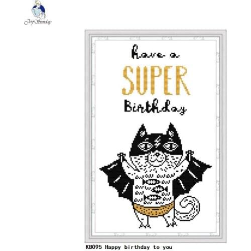 Happy birthday to you Counted Cross Stitch Paintings DIY 11CT 14CT Cross-Stitch Kit Handmade DMC Embroidery Needlework