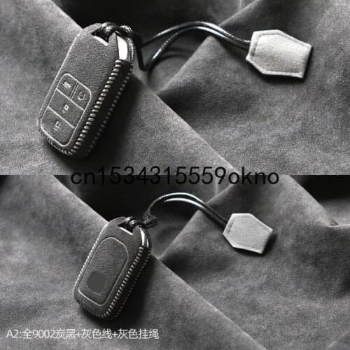 Key Bag For Honda ACCORD VEZEL Civic 10th CR-V XRV Key Fob Case Cover Ring Alcantara