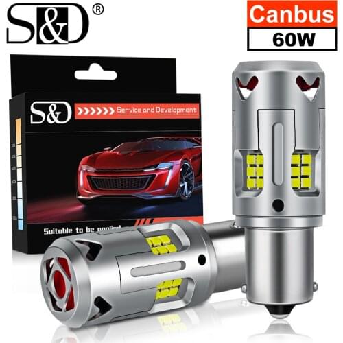 2x PY21W LED Canbus P21W LED BAU15S BA15S 1156 7440 T20 LED Bulb No Hyperflash No Error Turn Signal Car Lights Lamp White Yellow