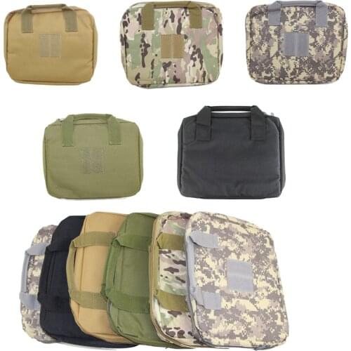 Hunting Tactical Nylon Pistol Pouch Portable Army Durable Laptop Handbag Military Handgun Holster Pouch Soft Padded Gun Case