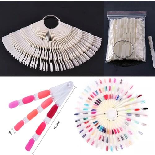 150pcs/pack Nail Polish palette color chart False Nail Tips Stick Display Practice Fan Gel Design Board Manicure Tools