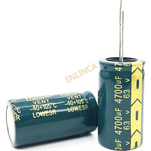 2pcs only good quality 63V 4700UF 22*40 aluminum electrolytic capacitor 4700uf 63V4700uf 20