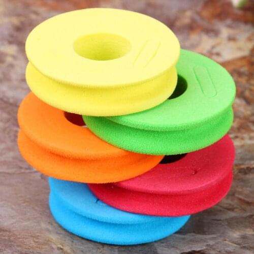 45x10mm 100pcs/pack Color Fishing Line Main Axis Fishing Line Winding Boards Foam Bobbins Spools Fishing Products