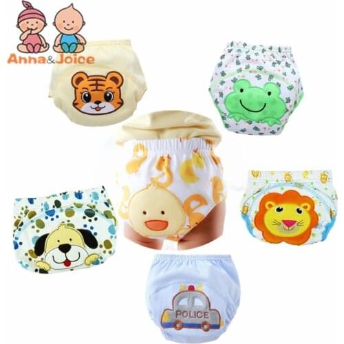6pcs/Lot Waterproof Boys Toilet Training Baby Pants Cartoon Designs Can Be Reused Suit 9-15kg