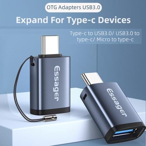 New Essager USB 3.0 To Type-C OTG Adapter Type C USB C Male To USB Female Converter For Huawei Xiaomi Samsung Macbook Connector