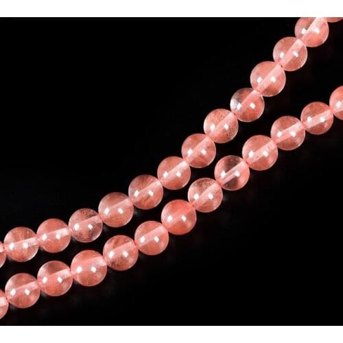 Watermelon Crystal Glass 4/6/8/10/12mm Quartz Loose Beads DIY Circular Fashion jewel Bracelet Necklace Customized For Women H239