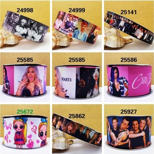 Free shipping 2019 new arrival 50yards cartoon printed grosgrain ribbons 25586