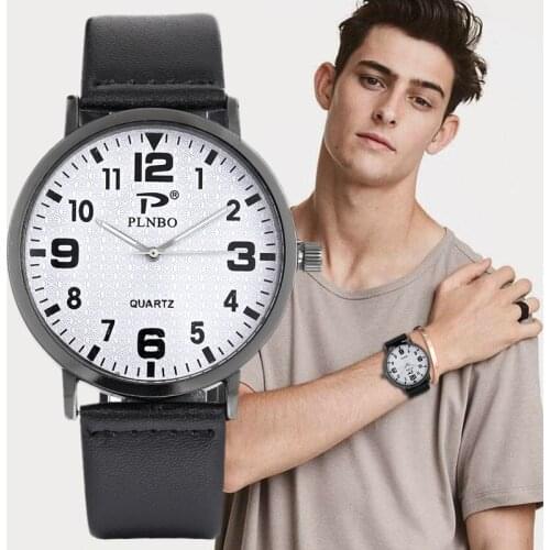 New Men Watch Fashion Leather Strap Ultra-thin Quartz Sport Watch Mens Clock Professional Leisure Wrist Watch relogio masculino