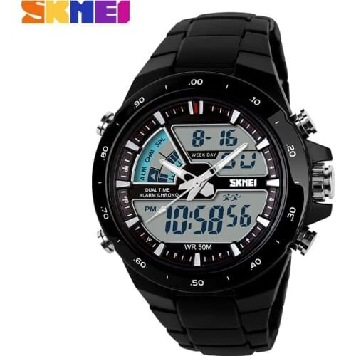 SKMEI Quartz-Watches Mens Sports Relojes Male Clock 5ATM Fashion Digital-Watch Military Multifunctional Wristwatch Montre Homme