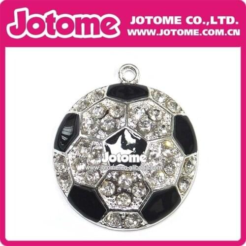 Cheap Amarica Vintage Football Rhinestone Charm Pendnat for Girls and Boys Gift