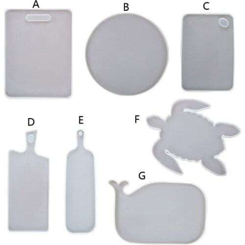Beach Turtle Whale Tray Resin Mold Round Rectangle Serving Tray Coaster Silicone Molds Epoxy Resin Tray Molds Craft Tool