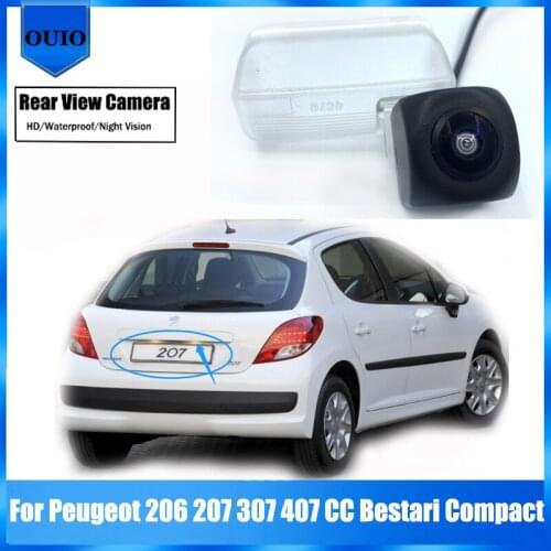 HD Rear View Camera For Peugeot 206 207 307 407 CC Bestari Compact Waterproof Reverse BackUp Parking Camera
