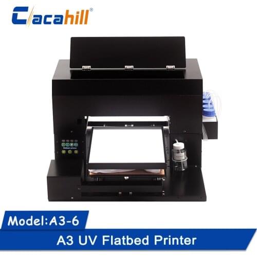 Large format UV printer A3 size for mobile phone case/glass/metal/leather/acrylic colorful pattern printing