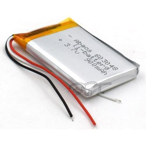 10Pcs Lithium Polymer Battery 603048 3.7V 900mah Rechargeable 3Wire Liion Cell Li-Po For DVD MP5 GPS Digital Product Navigator
