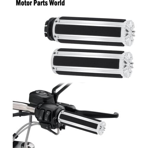 Motorcycle 1'' Handlebar Hand Grips Non-Electronic For Harley Touring Electra Glide Dyna Street Bob FXDB Softail Sportster XL883